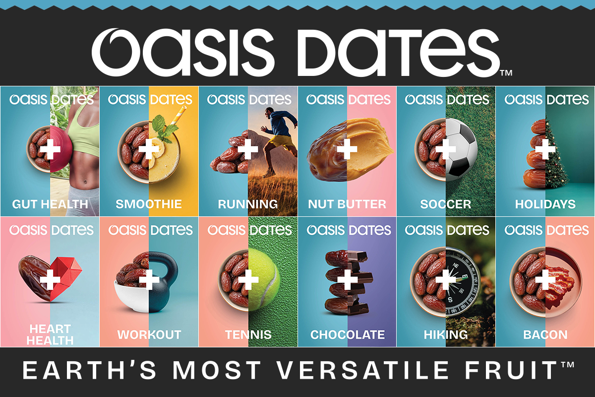 Backed by a multimillion-dollar “Earth’s Most Versatile Fruit” campaign, Oasis Dates aims to establish dates as a mainstream household staple and transform the healthy snack aisle.