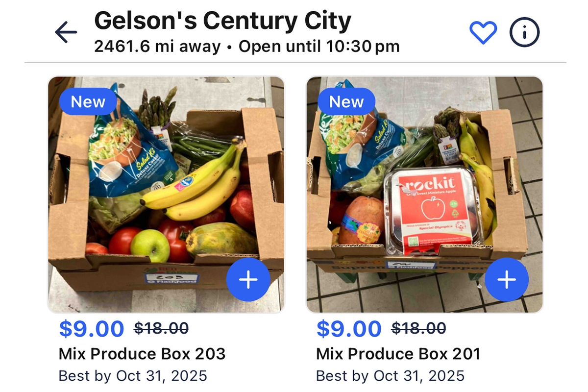Flashfood Partners with Gelson’s to Bring Affordable Produce to L.A. Shoppers