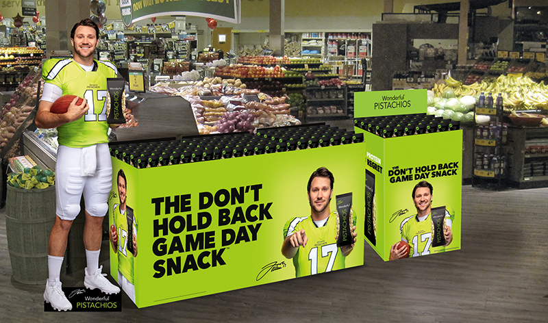 IFPA Wonderful Pistachios, Josh Allen Point of Sales Store Display