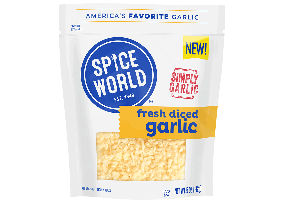 Spice World Expands Garlic Lineup with New Fresh Diced Pouch Option - Produce Market Guide