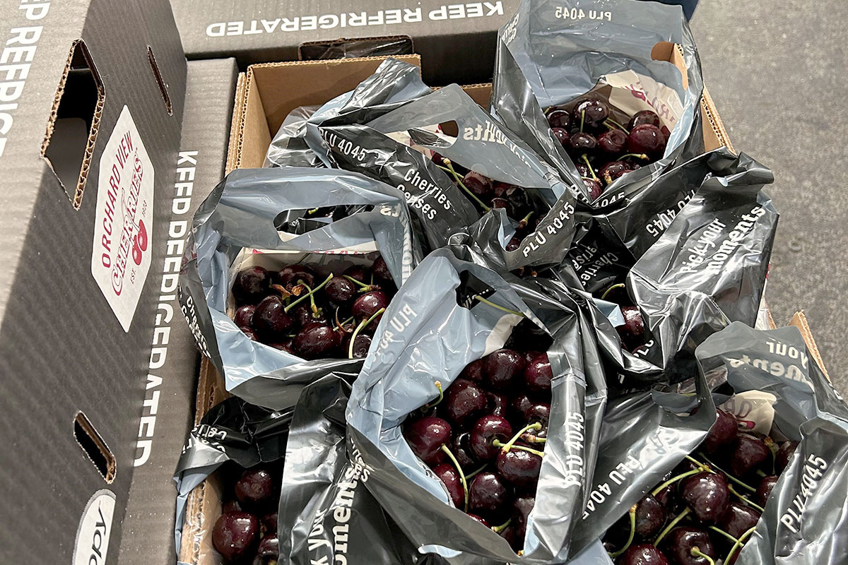 cherry bags in a box