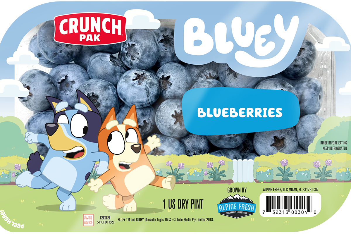 Crunch Pak and Alpine Fresh Partner to Bring Bluey Branded Blueberries to the Produce Aisle - Produce Market Guide