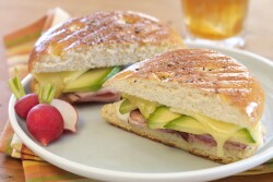 The California Avocado Commission has developed a number of recipes for foodservice, including a grilled ham, California avocado and gouda panini.