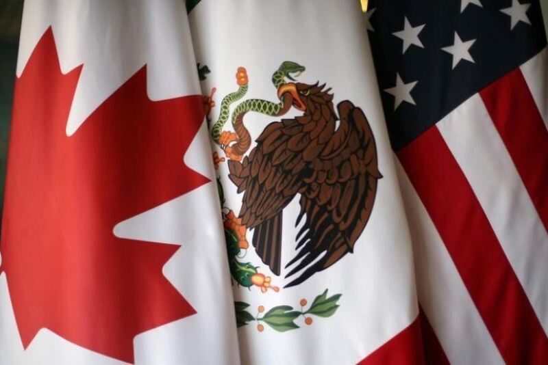 NAFTA, Canada, Mexico, U.S. flags