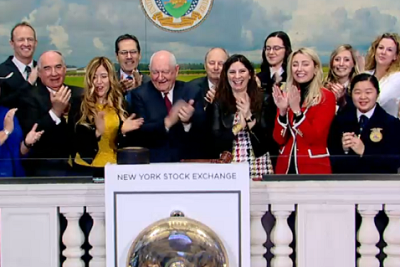 Opening bell at New York Stock Exchange