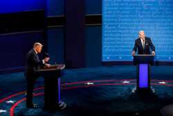 Donald Trump and Joe Biden debate.