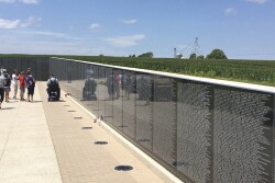 The Eddlemans donated their 46-acre corn field to build a replica of the Vietnam memorial wall in Washington D.C. 