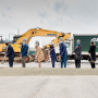New York state and city officials celebrate the construction start of the New York Regional Food Hub in the Bronx with a groundbreaking ceremony.