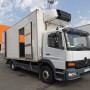 A refrigerated cargo truck