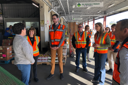 California Department of Food and Agriculture Secretary Karen Ross (left), toured the San Francisco Market. Attendees engaged with several merchant businesses, some of which have been family-run for more than three generations. 