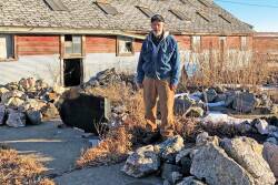 Eyes to the ground, producer Terry Springer has amassed a collection of ice age bones, teeth, petrified wood, stone tools and a host of unidentified geological specimens.
