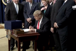 President Donald Trump signs the 2018 Farm BIll