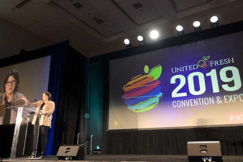 Jan Berk, chief operating officer of San Miguel Produce, Oxnard, Calif., was honored as the 2019 Woman in Produce at the United Fresh Produce Association's Conference and Expo.