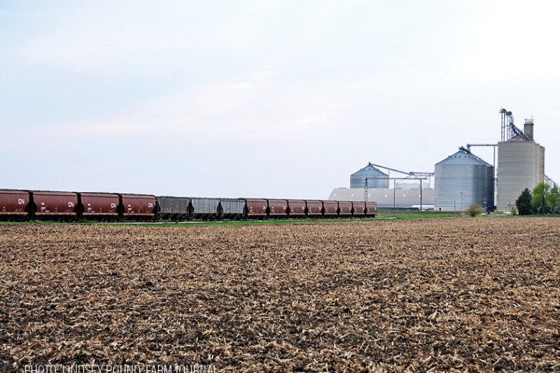 Railroad - Grain elevator - Lindsey Pound