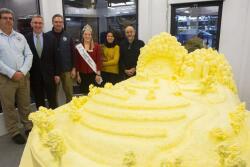 The annual butter sculpture was unveiled Thursday ahead of the 2017 Pennsylvania Farm Show. The sculpture is called "A Culture of Stewardship" and pays tribute to dairy farmers.