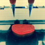 Novameat's 3D printing machine.