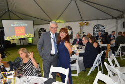 Jim DiMenna, president and CEO of Red Sun Farms, Kingsville, Ontario, congratulates Rosie Cornelius, with Nogales-based MAS Melons & Grapes and winner of the Fresh Produce Association’s  Pillar of the FPAA Award Nov. 2.

