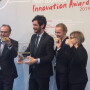 Frederico Milanese, international development manager of Italy-based Jingold (second from left) accepts the gold Fruit Logistica Innovation Award for the Oriental Red kiwifruit.