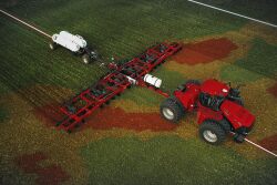 Drone shot of tractor