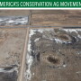The white areas in this North Dakota field are not snow — they are areas with high salinity, which can ultimately cause low crop yields.