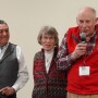 Past SRM President Dr. J. Alfonso “Poncho” Ortega listens as Chuck Jarecki and his wife, Penny, present their original concept for the award.