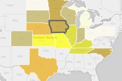 Iowa and Minnesota are leading the pack in corn-planting pace. 