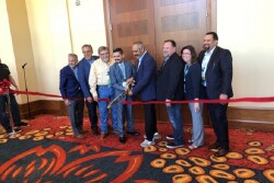 Along with other members of the Texas International Produce Association, CEO and president Dante Galeazzi, cut the ribbon to open the 2019 Viva Fresh expo in San Antonio April 27. The event drew more than 2,300 people, up about 200 from 2018.
