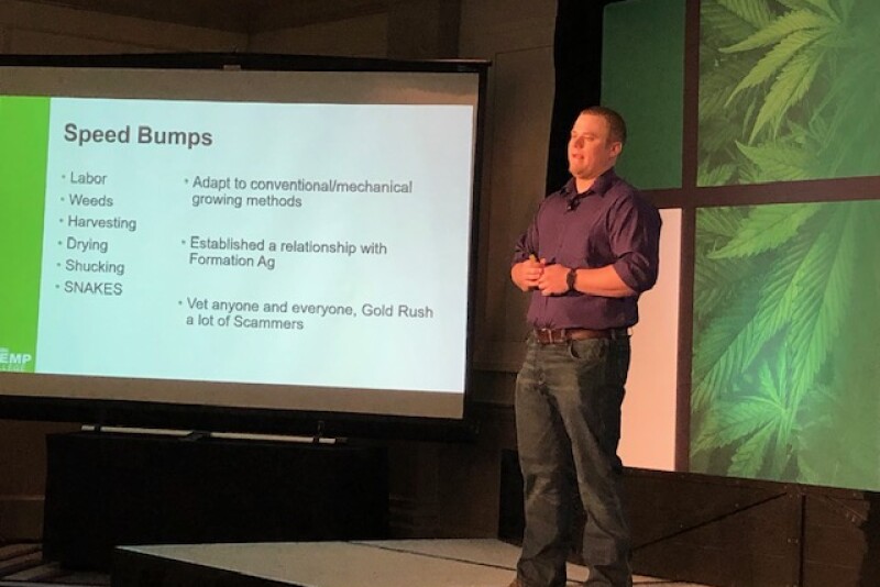 Farmer Dion Oakes discusses what he calls "speed bumps" in hemp production that you want to avoid.