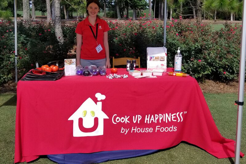 Jessica Williams of House Foods America exhibiting at Global Organic Produce Expo