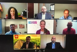 Produce industry leaders closed out PBH’s Have A Plant® Nation Virtual Influencer Event with a bold discussion focusing on what it will take to change fruit and vegetable consumption in the future. Panelists included (from top left to right to middle and bottom rows): Karen Caplan, CEO and President, Frieda’s, Inc.; Michael Castagnetto, President, Robinson Fresh; Herman Verveld, Chief Commercial Officer, HZPC; Mark Campion, President, Taylor Farms Retail, Inc.; Wendy Reinhardt Kapsak, President and CEO, PBH; Marty Ordman, Marketing & Communications Consultant, Dole Packaged Foods, LLC; Harry Overly, President and CEO, Sun-Maid Growers of California; and Bil Goldfield, Director of Corporate Communications, Dole Food Company and PBH Chairman of the Board