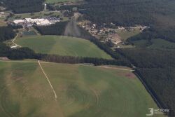 Aerial view of hog farms in North Carolina