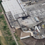 Aerial view of Tyson's fire-damaged Holcomb, Kan., facility. 