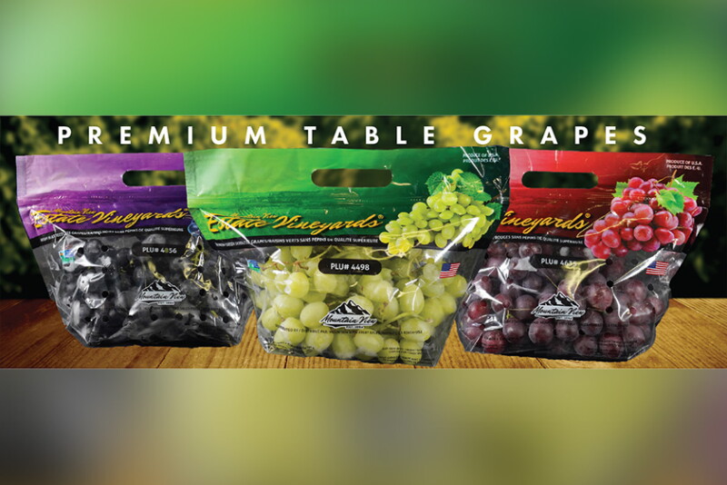 Three bags of Mountain View Fruit Sales' new table grape varieties for 2023 season