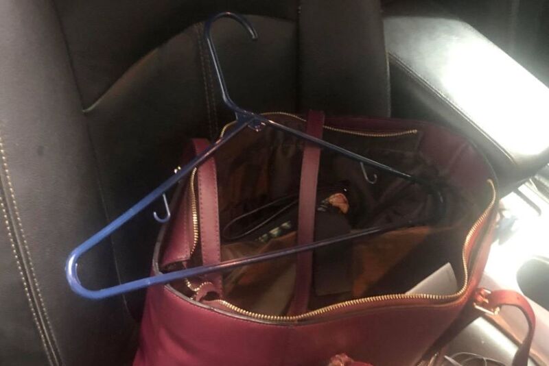 Hanger in a purse