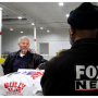A Kansas City television station interviews Haun Potato Co. owner Dave Haun Dec. 12, at the annual potato donation he spearheads.