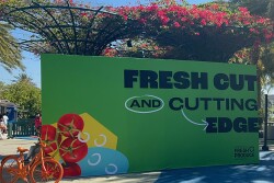 sign at block party 