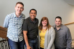 Participants in the 2019 Nebraska Pork Leadership Program. Left to right: Zachary Lubeck, Aaron Holliday, Allison Zabel and Joel Kaelin.