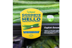 English cucumbers grown by Houweling's Group and treated with Apeel Sciences' shelf-life technology are available at Walmart stores.