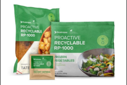 A package of mixed vegetables, a package of oatmeal and a package of tater tots