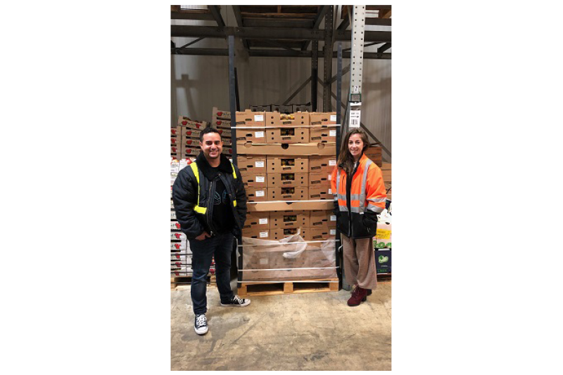 Eddie Quintero and Lana Chehabeddine, of Southern Specialties, with a donated Brighter Bites shipment.

