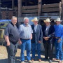 U.S. Senator Jon Tester, Montana Farmers Union President Walt Schweitzer, Public Auction Yards' Joe Goggins, Montana Stockgrowers Association Past President Fred Wacker & USCA's Jess Peterson. 