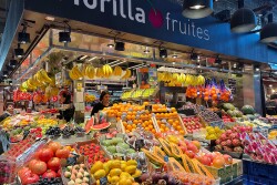 La Boqueria Market in Barcelona, Spain
