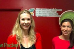 Amy Sowder, The Packer's Northeast editor, and Sophie Perreault, QPMA's CEO, chat in Montreal.