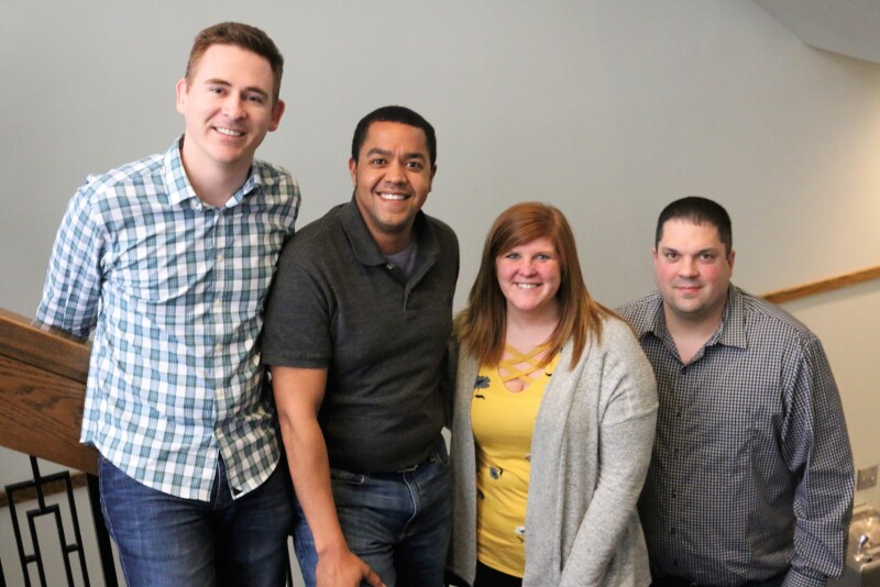 Participants in the 2019 Nebraska Pork Leadership Program. Left to right: Zachary Lubeck, Aaron Holliday, Allison Zabel and Joel Kaelin.