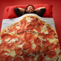 Man in Pepperoni bed