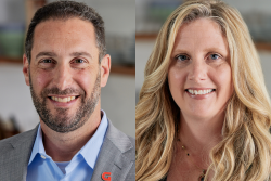 Shown from left are Brian Lorenz and Kathy Sweigert