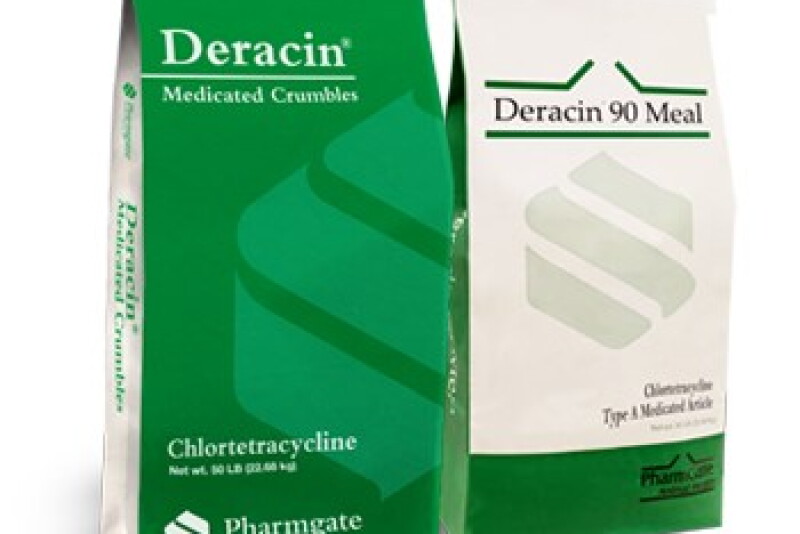 Deracin is broad spectrum and effective against both Gram-positive and Gram-negative organisms.