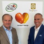 Shown from left are Sun World CEO David Marguleas and Diazteca Director General Ismael Diaz at the signing ceremony for the Kankun mango variety.
