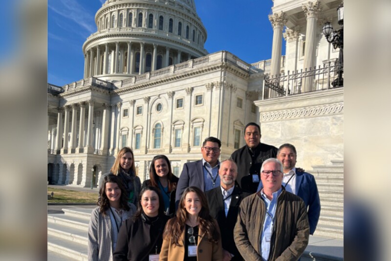 A group of the Hass Avocado Board's BOLD program stand outside the U.S. Capitol.