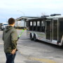 Trailer line at a pig show